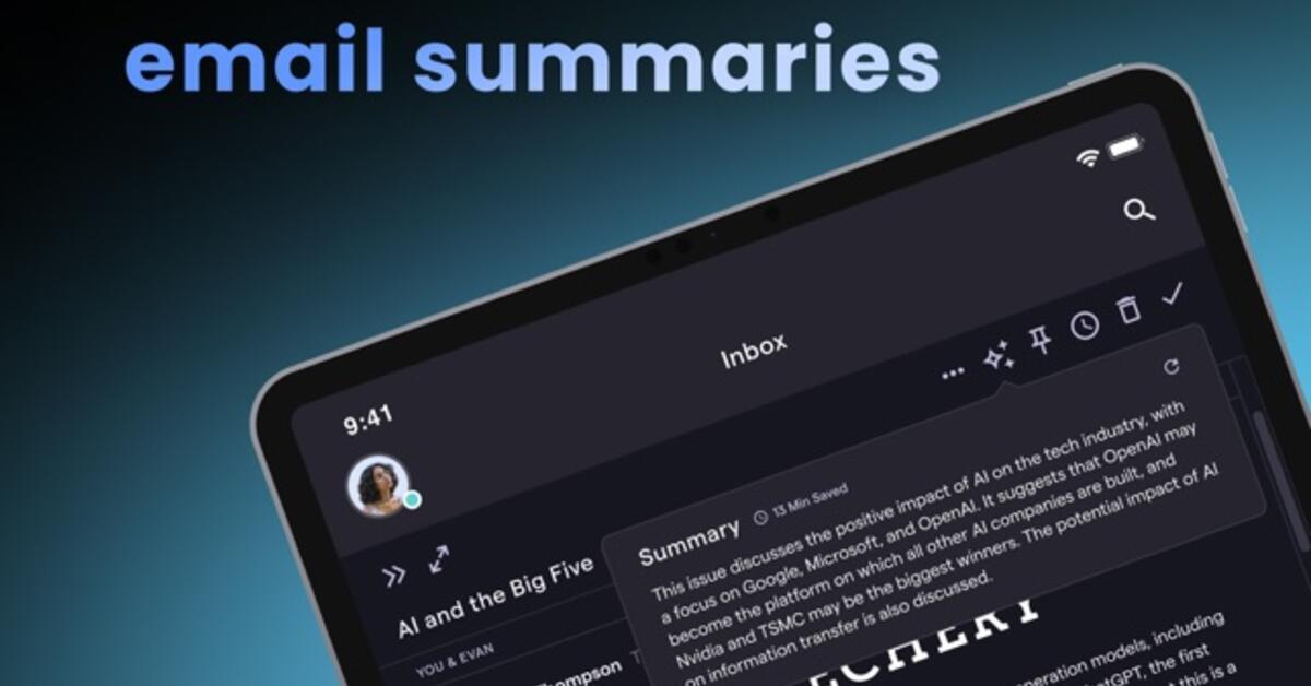Shortwave EMailApp mit AIFunktionen in neuer Version für iPhone