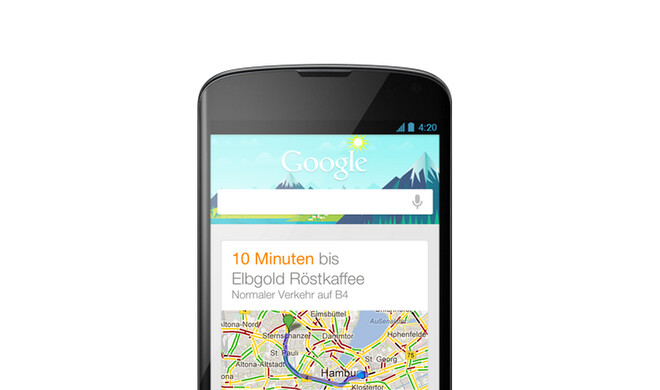 Google Now zeigt Kalorien an