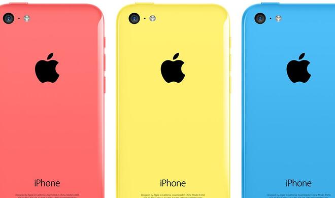Das iPhone 5c in fünf verschiedenen Farben