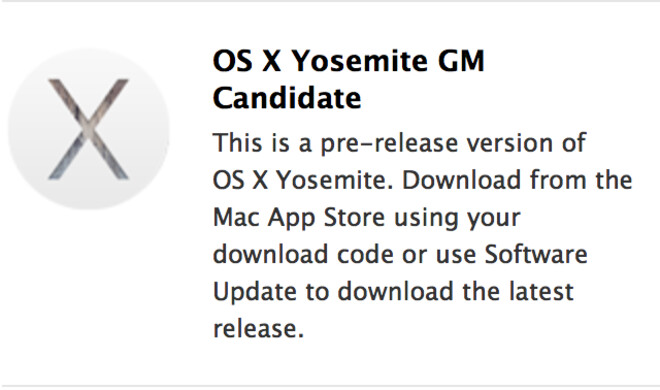 OS X 10.10 Yosemite - Golden Master veröffentlicht