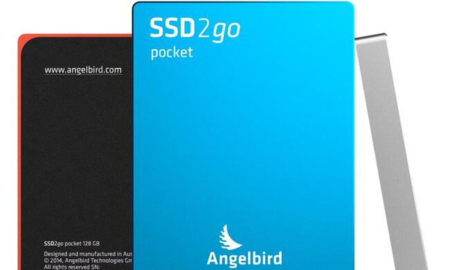 Nicht größer als ein iPod classic: Die neue externe SSD von Angelbird ist kompakt gebaut.