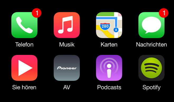 Apple CarPlay – der Starbildschirm