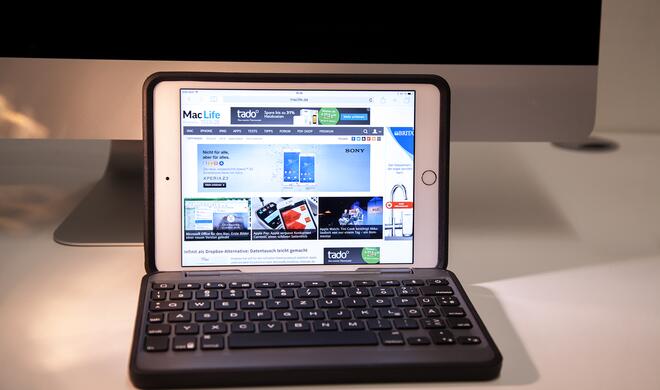 Das Rugged Folio mit eingesetzem iPad mini.