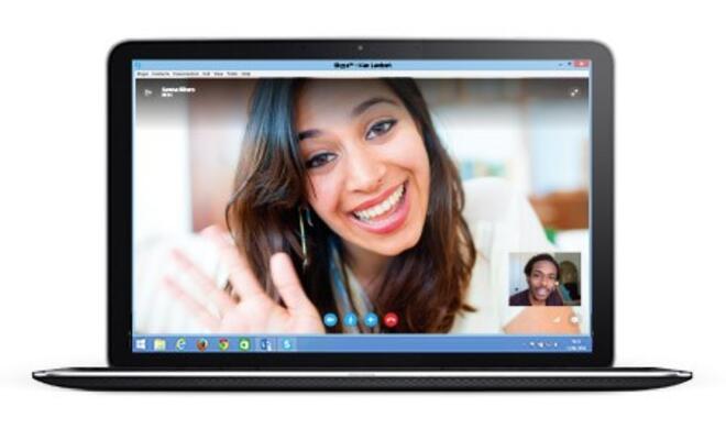 Skype for Web läuft im Browser