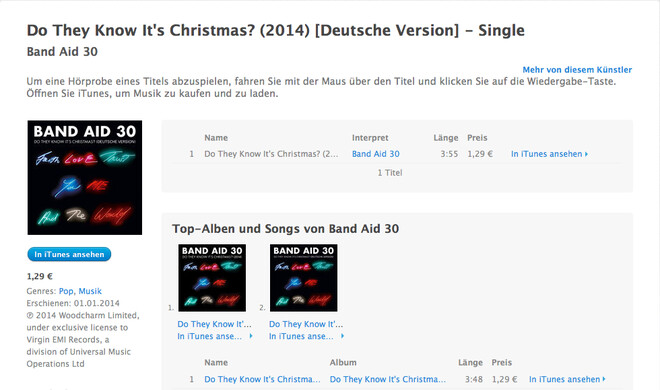 Do They Know It's Christmas? (2014) - dieses Jahr erstmals auch in deutscher Sprache ...