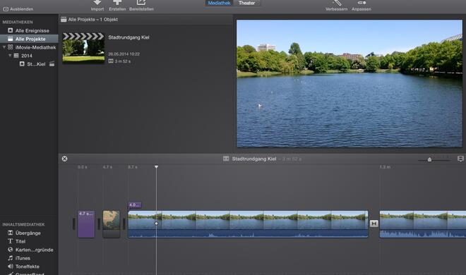 Filme bearbeiten mit iMovie