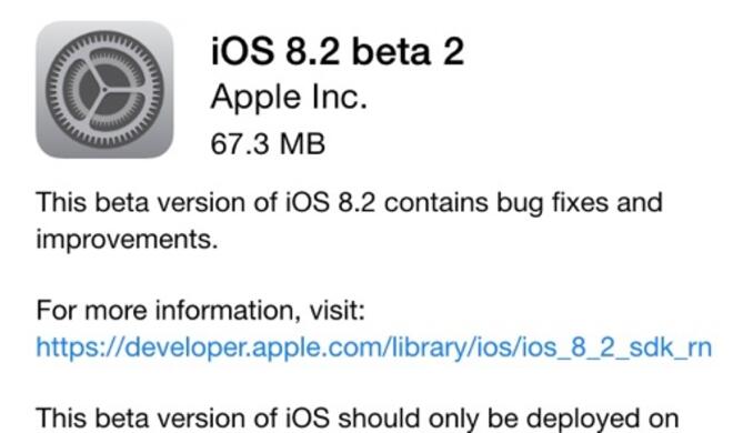 Der erste Beta-Test von iOS 8.2 startete vor rund drei Wochen