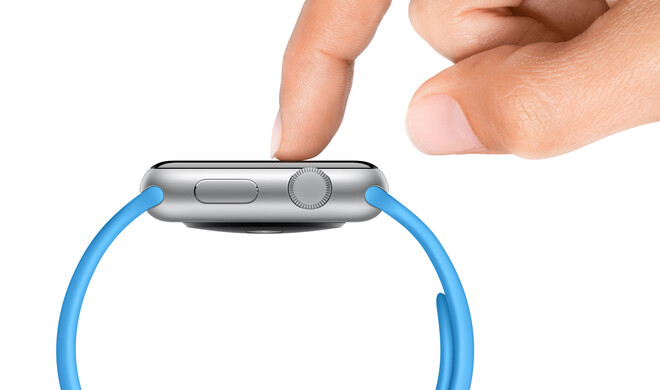 Noch lassen sich keine Buttons auf dem  Apple-Watch-Display erkennen.