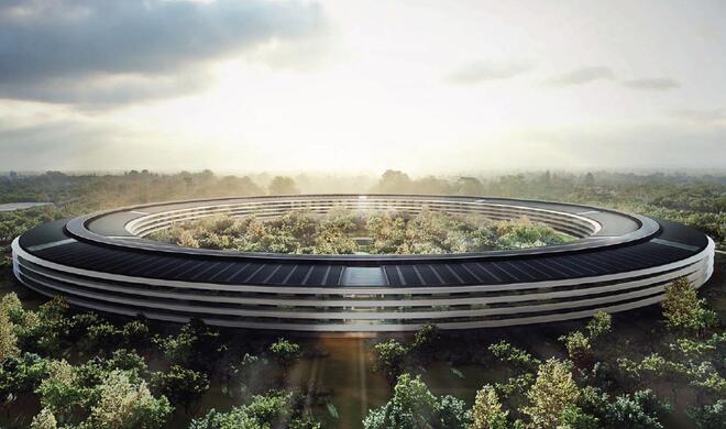 Wird zwar noch nicht 2015 fertiggestellt werden, wird uns aber sicherlich durch das Jahr als Thema begleiten: Der neue Apple-Campus