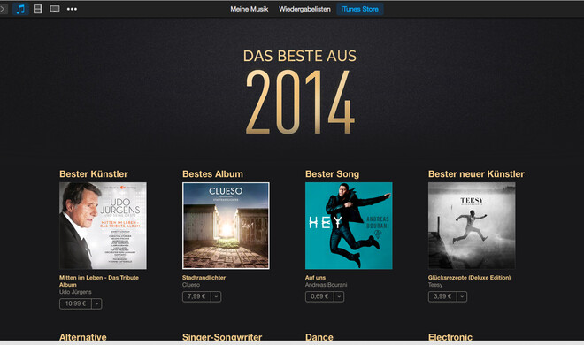iTunes: Musik des Jahres – Das Beste aus 2014