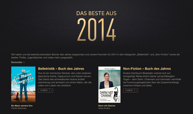 iTunes: Bücher des Jahres