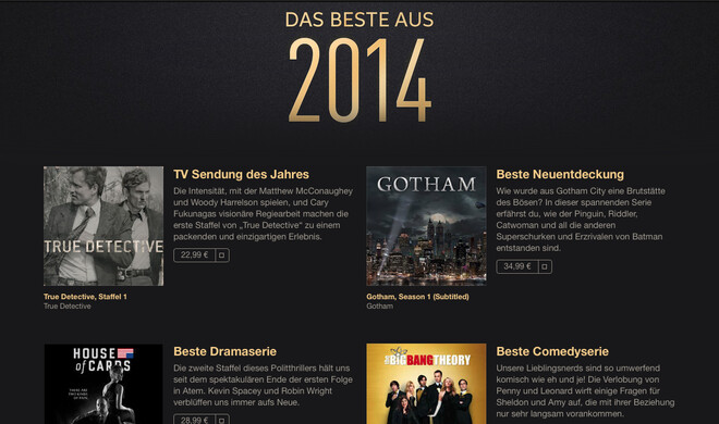 Die besten Serien des Jahres 2014
