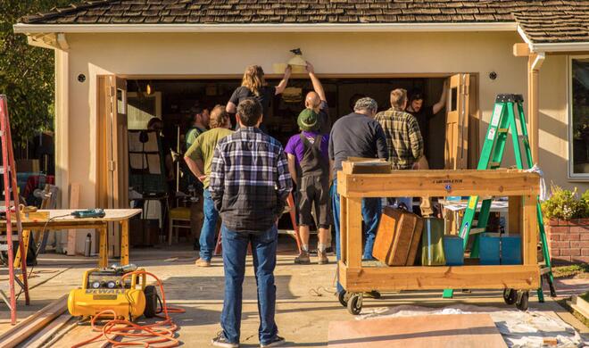 Garagennachbau der 70er - hier soll die Erfolgsgeschichte begonnen haben 