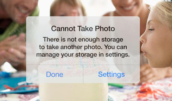 Rund 65 Prozent aller Besitzer eines iPhones haben offenbar Probleme mit ihrem Gerät, weil der Speicher des Smartphones zu klein ist