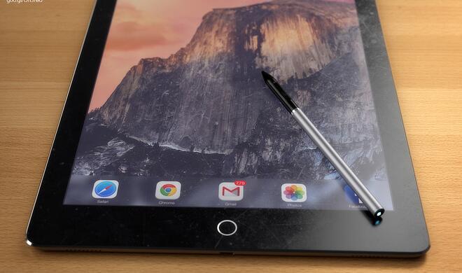 Der Stylus passt optisch zum iPad Air 2, zum iPad mini 3, zu den beiden iPhone-6-Geräten und zum iPad Pro