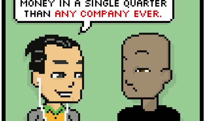 Apple hat gerade in einem Quartal mehr Geld eingenommen als jemals ein anderes Unternehmen zuvor. 