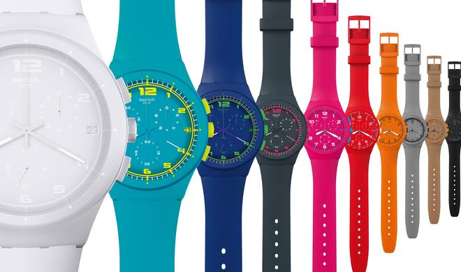 Den quietsch-bunten Swatch-Uhren folgt bald eine Smart(s)watch