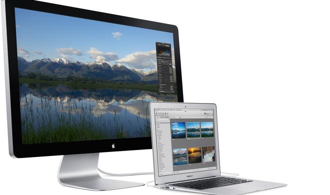 Apples aktuelles Thunderbolt Display ist über drei Jahre alt und kostet nach wie vor stolze 999 Euro. Dafür kann der Bildschirm via Kabelpeitsche aber auch als Dock für MacBooks fungieren.