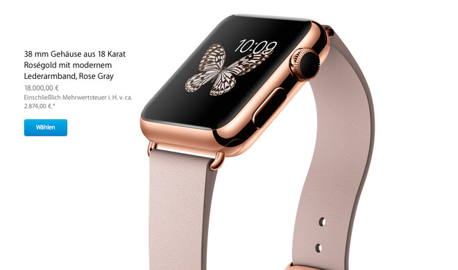 Die originale Apple Watch Edition kostet bis zu 18.000 Euro und somit so viel wie ein kleiner Neuwagen.