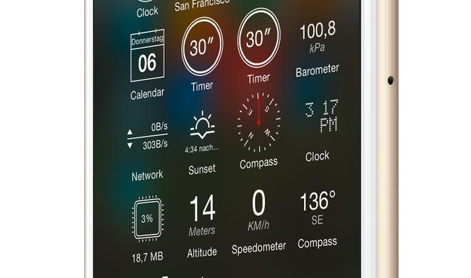 Die App Vidgets lässt sich umfangreich konfigurieren und stellte in der Mitteilungszentrale verschiedene Widgets in einem zur Verfügung.
