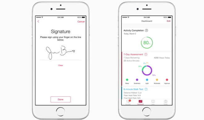 Unterschreibe mit deinem Finger und nimm an medizinischen Studien teil, &quot;[...] während du deinem Alltag nachgehst.&quot;