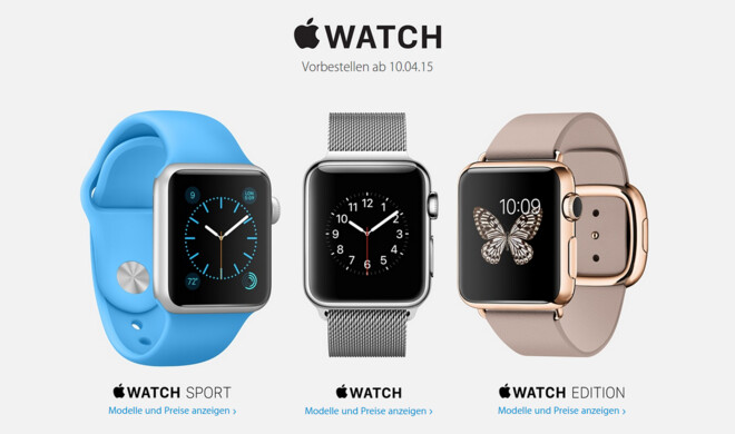 Potenzielle Käufer einer Apple Watch können ihre Uhr ab dem 10. April online reservieren
