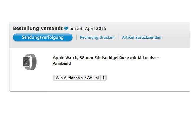 Apple liefert die ersten Apple Watches am morgigen Freitag aus
