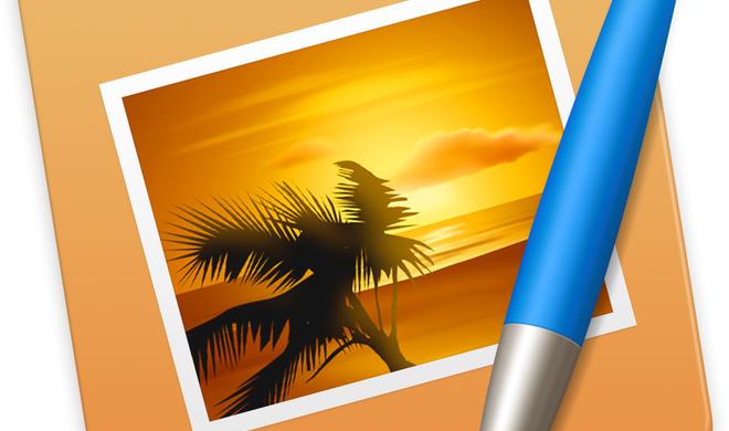 Die Hilfslinien und die Abstandsangaben blendet Pixelmator nach eigenem Ermessen automatisch ein.