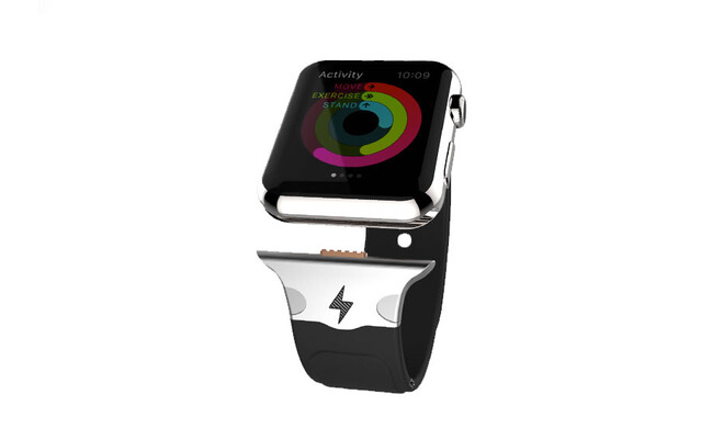 Zunächst wollte Reserve Strap die Apple Watch über die Induktionsladeschnittstelle der Smartwatch aufladen, über die auch Apples Ladegerät die Batterie der Uhr lädt