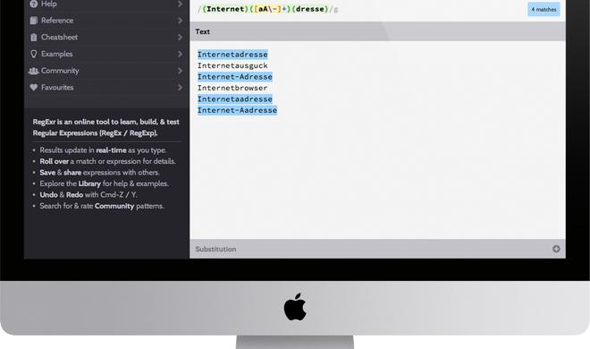 Dank der regulären Ausdrücke stellen Sie die Einträge in einer Liste (wie hier im Writer) rasch vollständig um.