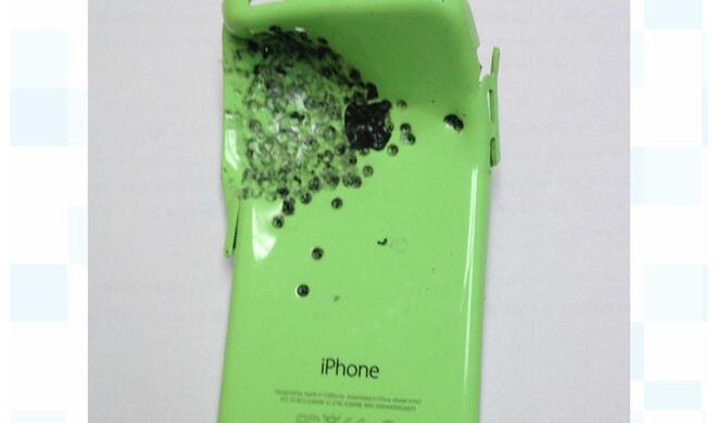 Das iPhone 5c befand sich in der Brusttasche des Opfers