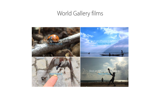 Apple stellt nun Filme aus, die mit einem iPhone 6 aufgenommen wurden