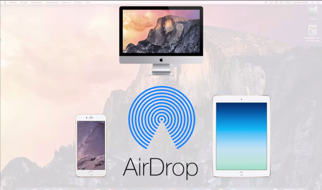 AirDrop relaubt Ihnen das Versenden von Dateien ohne Cloud