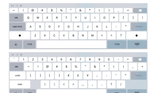 Sehen wir hier die virtuelle Tastatur des iPad Pro?