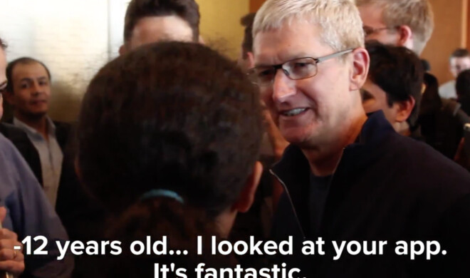 Die Gewinner eines WWDC-Stipendiums hatten die Gelegenheit Apple-Chef Tim Cook zu treffen.