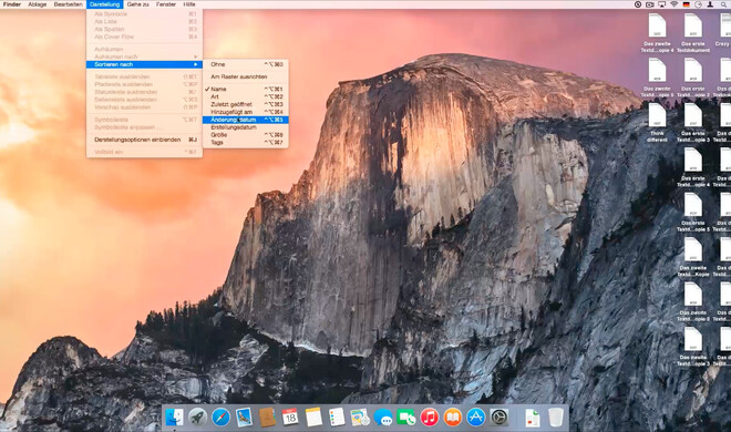 Dateien nach unterschiedlichen Kriterien auf dem Desktop automatisch sortieren