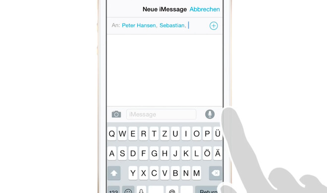 Mehrere Empfänger gleichzeitig über Gruppen-Chat-Funktion anschreiben