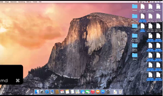 In OS X 10.10 Yosemite lassen sich viele Dateien auf einmal verschieben