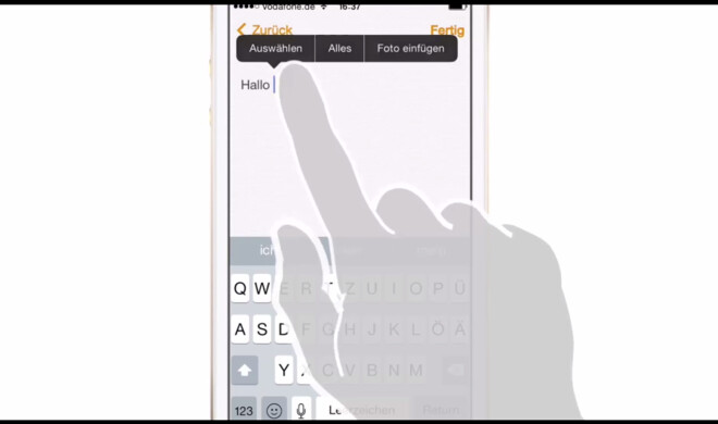 In die Notizen-App lassen sich auch Bilder einfügen