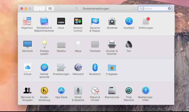 In OS X können Sie viele Einstellungen vornehmen
