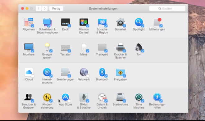Sie können bestimmte Einstellungen in den Systemeinstellungen Ihres Macs auch ausblenden