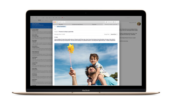 Mail wurde in OS X 10.11 El Capitan weiter verbessert