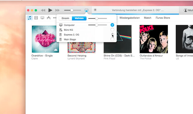 Lieblingsmusik über mehrere Lautsprecher und somit in unterschiedlichen Räumen gleichzeitig sowie kabellos abspielen - AirPlay macht's möglich