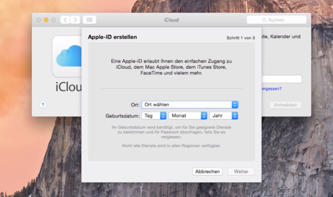 Die Apple ID ist ein integraler Bestandteil von OS X