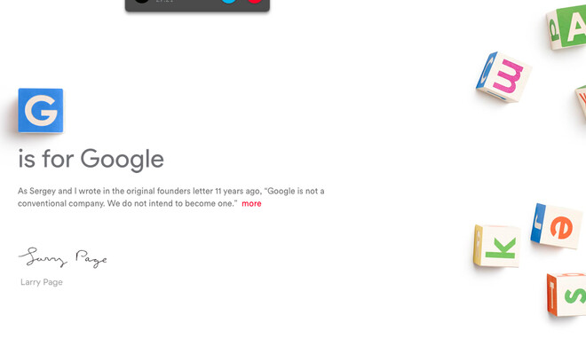 Die Webseite von Alphabet ist schon online - zu sehen ist noch nicht viel, aber die Domäne abc.xyz trifft es auf den Punkt
