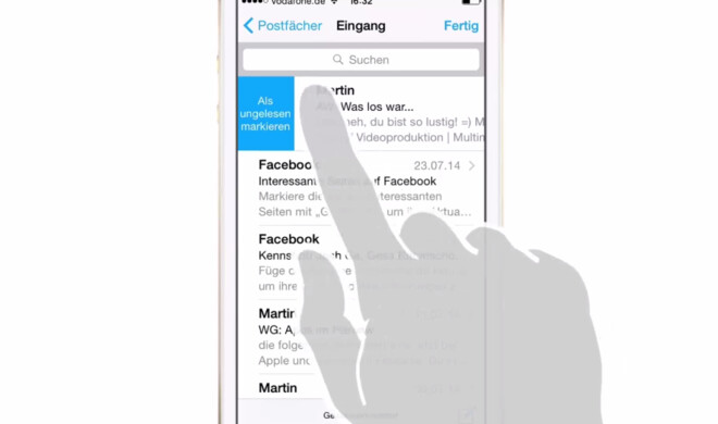 Sie können E-Mails in iOS 8 als ungelesen markieren