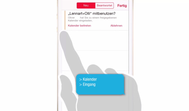 Sie können Ihren iOS-Kalender auch mit anderen Personen teilen