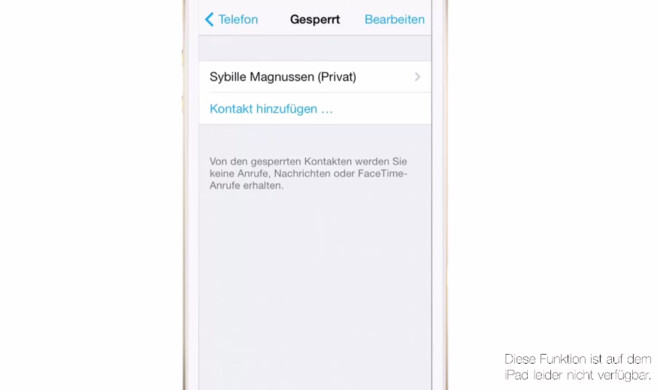 Sie können Telefonnummern blockieren
