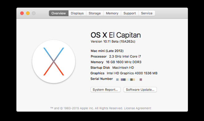 Das Update brachte auch etwas Farbe in das Logo in &quot;Über meinen Mac&quot;