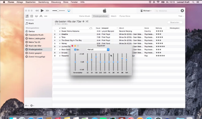 iTunes besitzt einen Equalizer